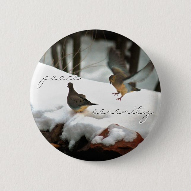 Mourning Doves Photo 2 Inch Round Button (Front)
