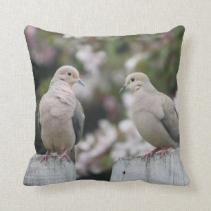 Mourning Doves Photo Throw Pillow