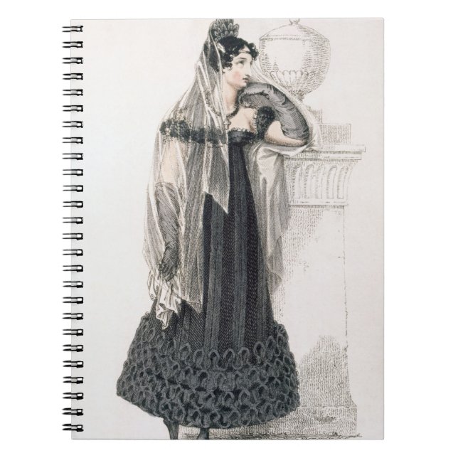 Mourning dress, fashion plate from Ackermann's Rep Notebook (Front)