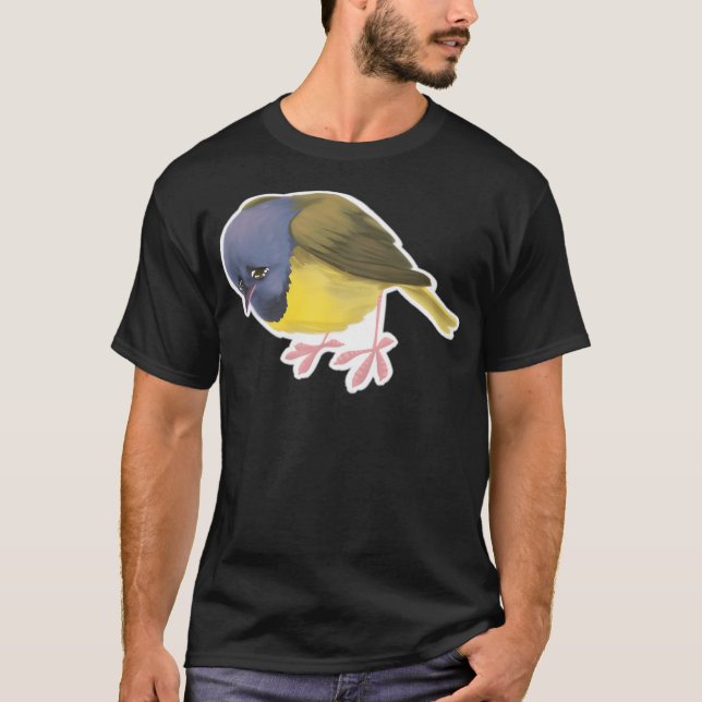 Mourning Warbler Bird T-Shirt (Front)