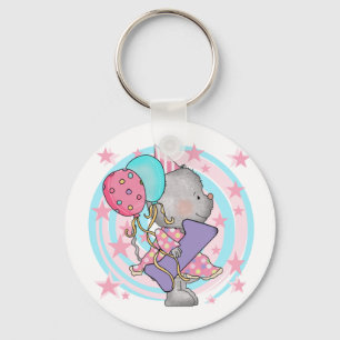 Mouse 1st Birthday T-shirts and Gifts Keychain