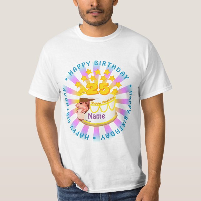 mouse 25 Year Old birthday custom t-shirts (Front)