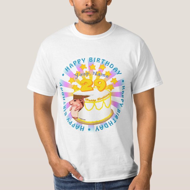 mouse 29 Year Old  birthday custom t-shirts (Front)