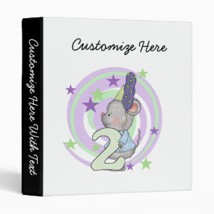Mouse 2nd Birthday T shirts and Gifts Binder