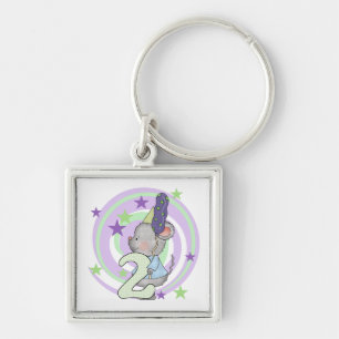Mouse 2nd Birthday T shirts and Gifts Keychain
