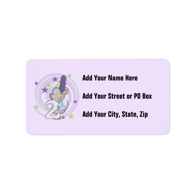 Mouse 2nd Birthday T shirts and Gifts Label (Front)