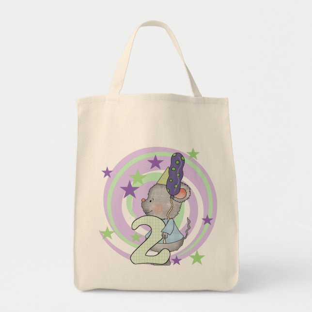 Mouse 2nd Birthday T shirts and Gifts Tote Bag (Front)