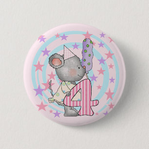 Mouse 4th birthday T-shirts and Gifts 2 Inch Round Button