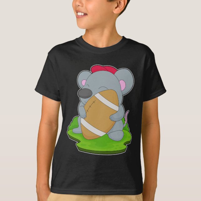 Mouse American Football Sports T-Shirt (Front)