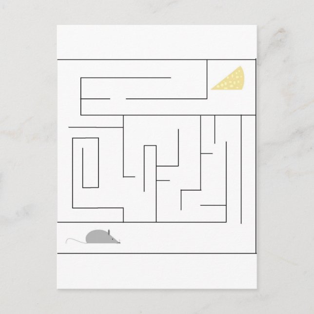 Mouse and Cheese Maze Postcard (Front)