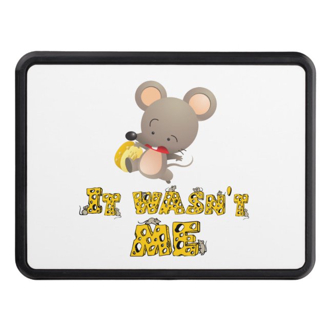 Mouse and cheese .. trailer hitch cover (Front)