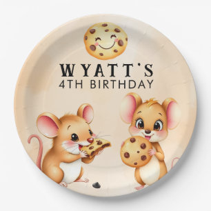 Mouse and Cookie Theme Birthday Party Paper Plate