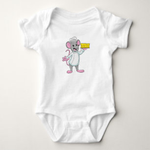 Mouse as Cook with Cheese Baby Bodysuit
