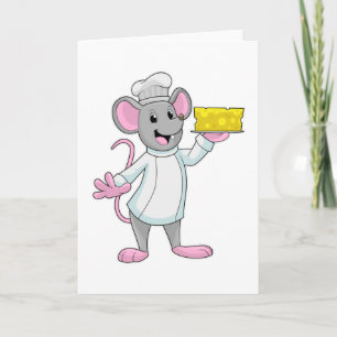 Mouse as Cook with Cheese Card