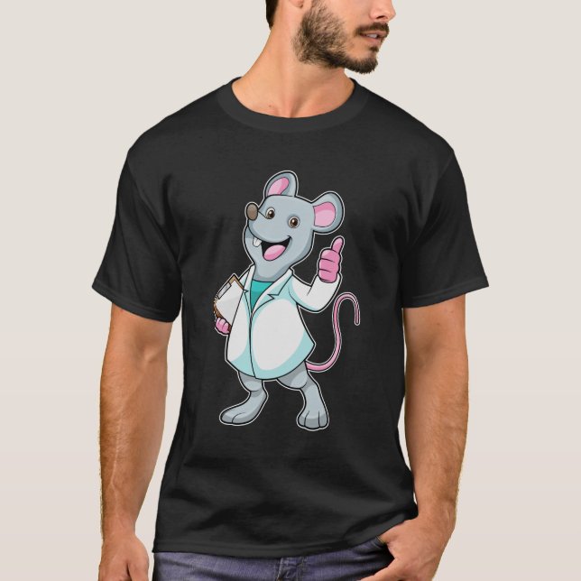 Mouse as Doctor with Doctor's coat T-Shirt (Front)