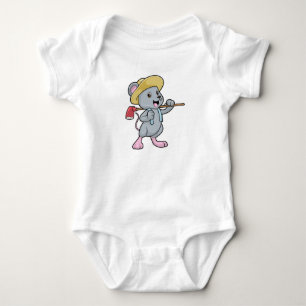 Mouse as Farmer with Axe & Hat Baby Bodysuit
