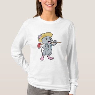 Mouse as Farmer with Axe & Hat T-Shirt