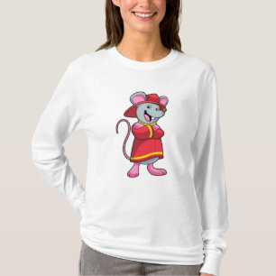 Mouse as Firefighter with Helmet T-Shirt
