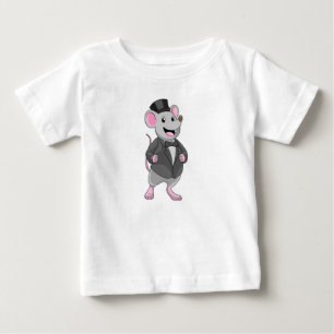 Mouse as Groom with Ribbon Baby T-Shirt
