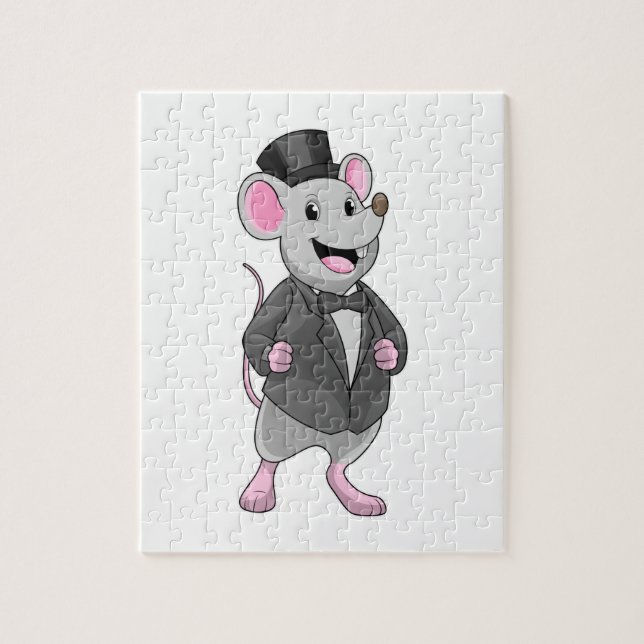 Mouse as Groom with Ribbon Jigsaw Puzzle (Vertical)