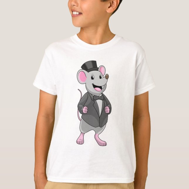 Mouse as Groom with Ribbon T-Shirt (Front)
