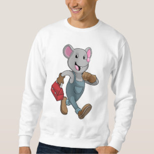 Mouse as Handyman with Toolbox Sweatshirt