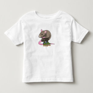 Mouse as Inline skater with Inline skates Toddler T-shirt