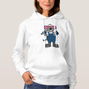Mouse as Mechanic with Screw & Spanner Hoodie