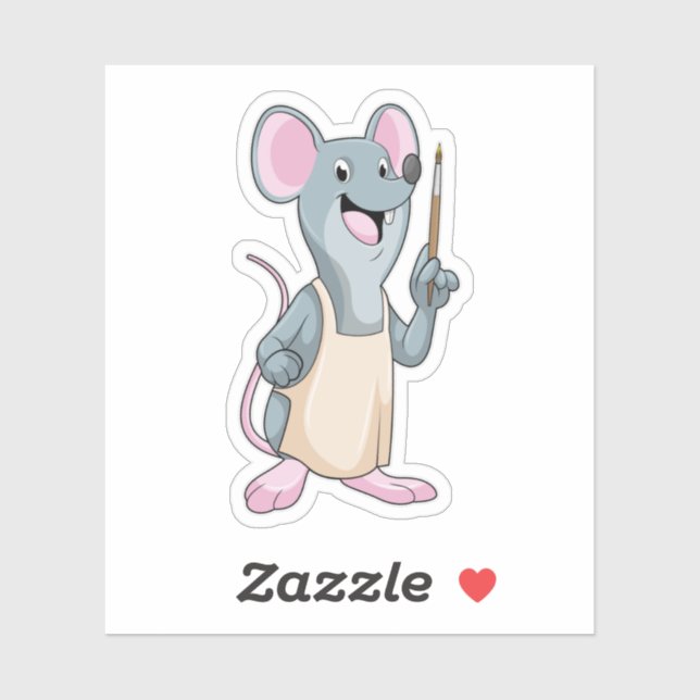 Mouse as Painter with Paint brush (Sheet)