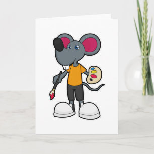 Mouse as Painter with Paint & Brush Card