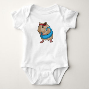 Mouse as Runner with Headband Baby Bodysuit
