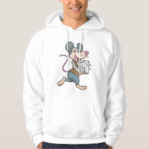 Mouse as Secretary with Paper Hoodie