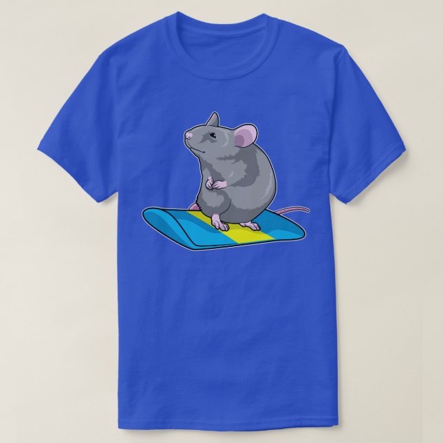 Mouse as Snowboarder with Snowboard 3 T-Shirt (Design Front)
