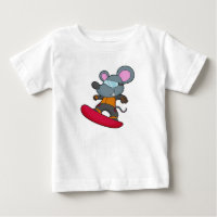 Mouse as Snowboarder with Snowboard