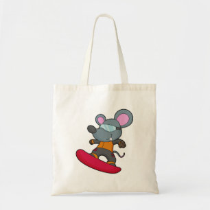 Mouse as Snowboarder with Snowboard Tote Bag