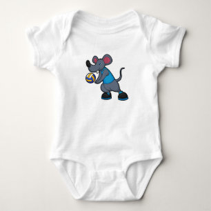 Mouse as Volleyball player with Volleyball Baby Bodysuit