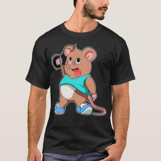 Mouse at Bodybuilding with Dumbbell T-Shirt