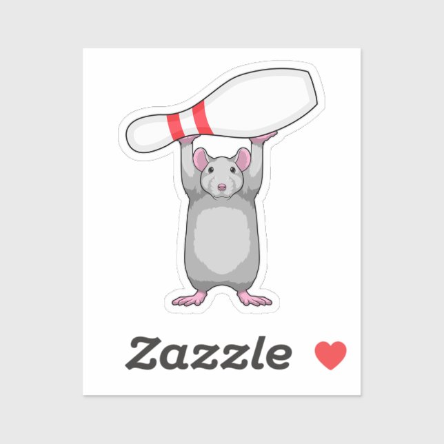 Mouse at Bowling with Bowling pin (Sheet)