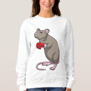 Mouse at Boxing with Boxing gloves Sweatshirt