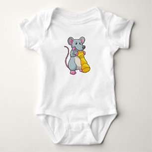 Mouse at Chess with Chess piece Pawn Baby Bodysuit