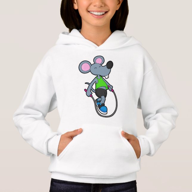 Mouse at Fitness with Rope (Front)