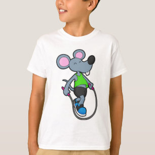 Mouse at Fitness with Rope T-Shirt