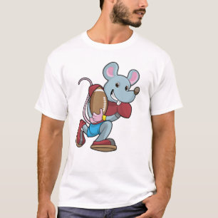 Mouse at Football with Equipment T-Shirt