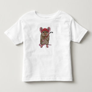 Mouse at Ice hockey with Ice hockey stick Toddler T-shirt