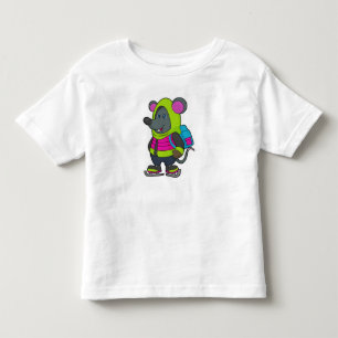 Mouse at Ice skating with Ice skates & Backpack.pn Toddler T-shirt