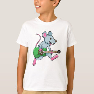 Mouse at Music with Guitar T-Shirt