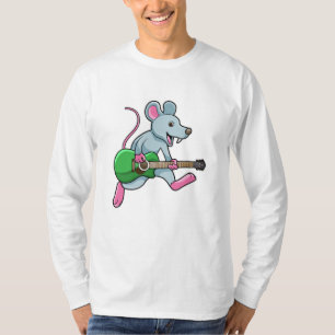 Mouse at Music with Guitar T-Shirt