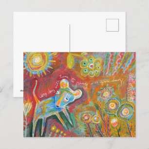 Mouse at Play Postcard