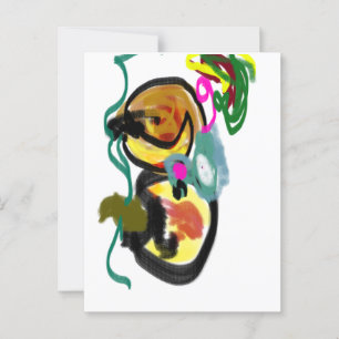 Mouse autumn joy postcard