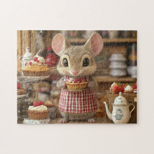Mouse Bakery Chef Tiny Tail Whimsical Kitchen Jigsaw Puzzle